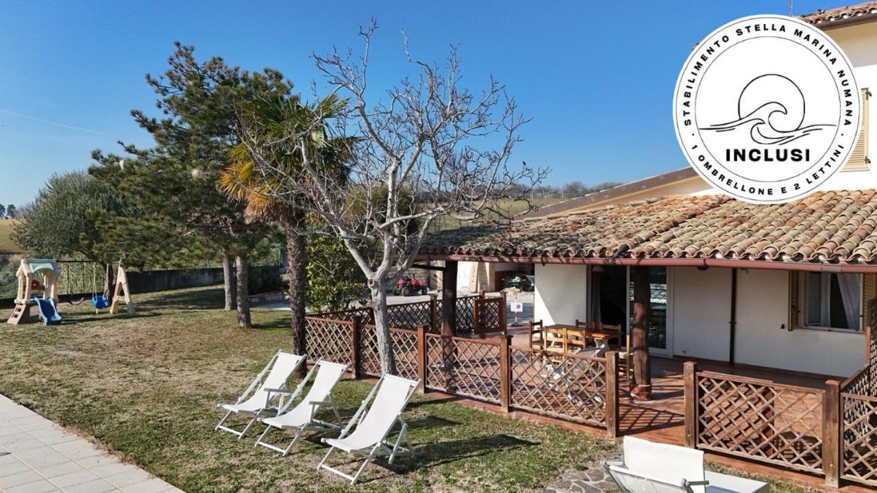 Viva3 - Numana, Ampio Trilocale In Villa Con Piscina Εξωτερικό φωτογραφία